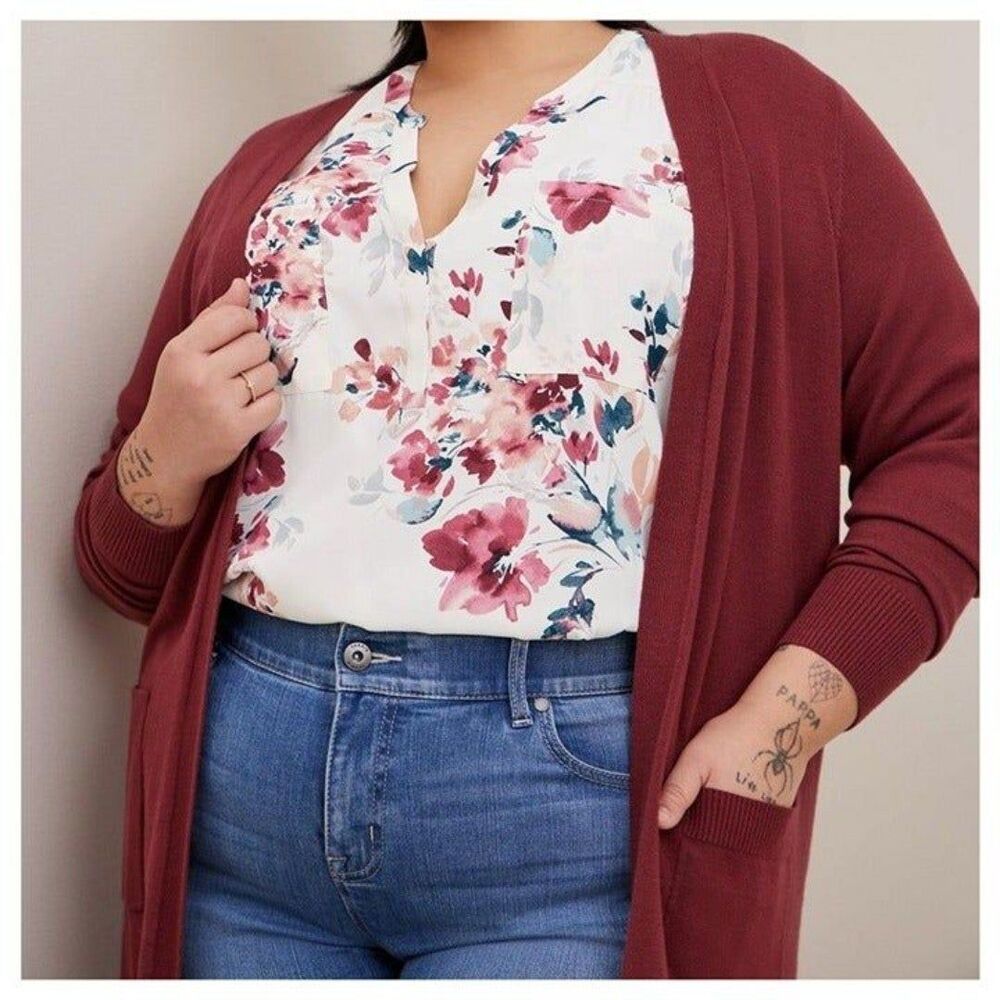 Torrid Everyday Soft Duster Open Front Sweater - Picture 3 of 4